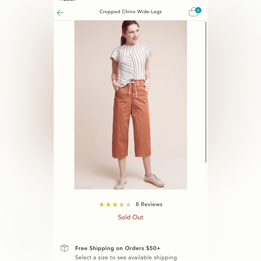 Anthropologie cropped chino wide legs with zipper, hook closure and drawstring.